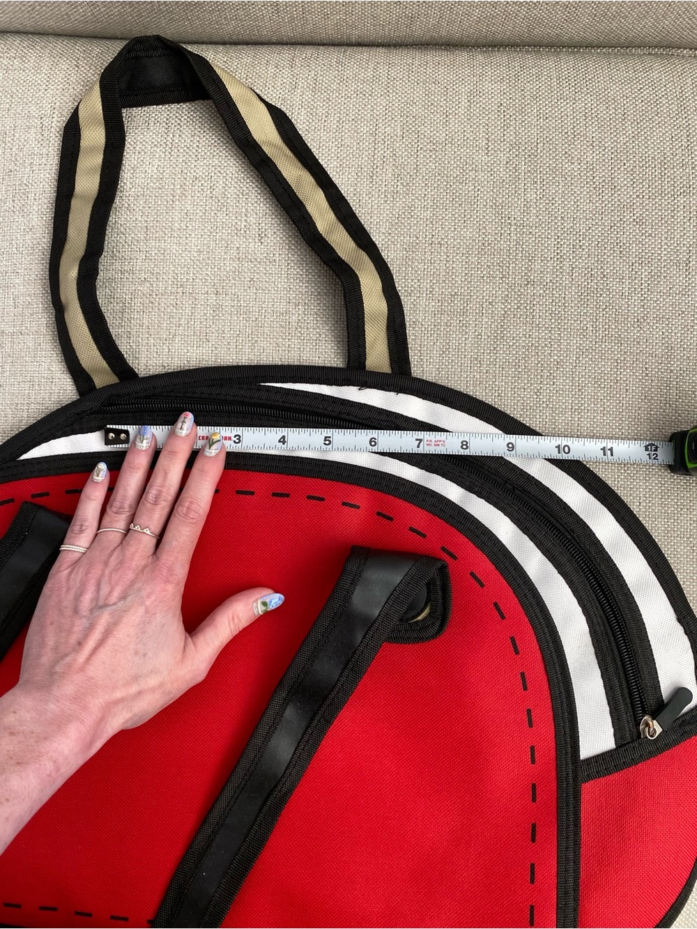 NWOT Novelty 2D-to-3D Illusion Drawing Style Shoulder Bag - Picture 4 of 7